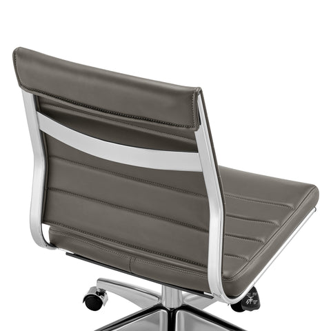 Gray / Armless Low Back Office Chair