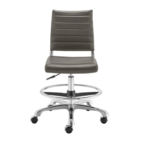 Gray / Armless Drafting Stool