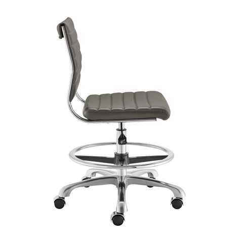 Gray / Armless Drafting Stool