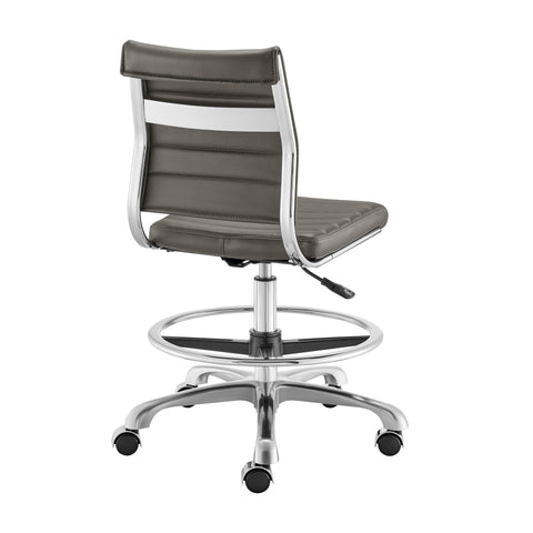 Gray / Armless Drafting Stool