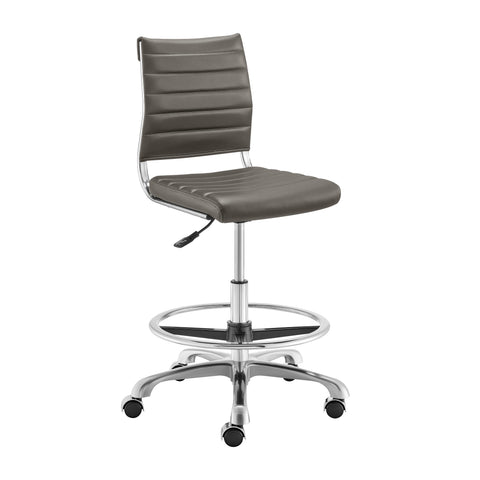 Gray / Armless Drafting Stool