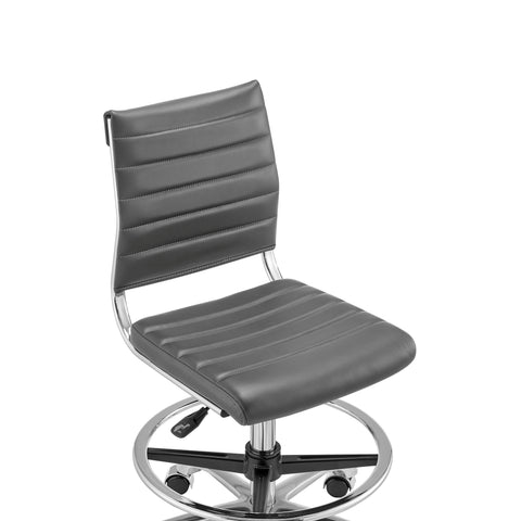 Gray / Armless Drafting Stool