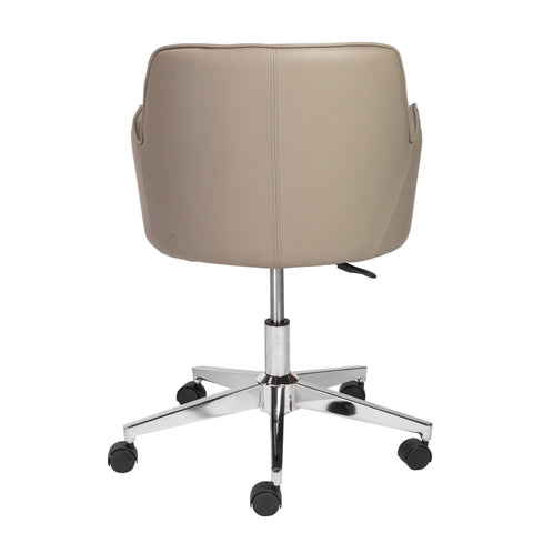 Eurostyle Sunny Pro Leatherette Swivel Office Chair with Chrome Base, Taupe