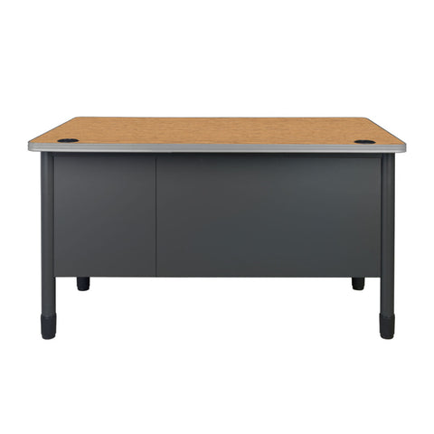 Medium / Grey / 48 Single Pedestal w/ Center Drawer