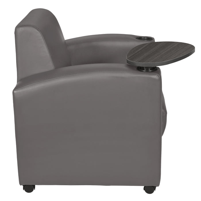 Grey / Lounge Chair with Storage