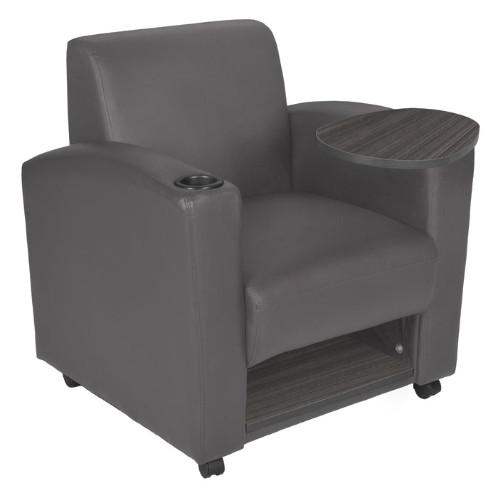 Grey / Lounge Chair with Storage