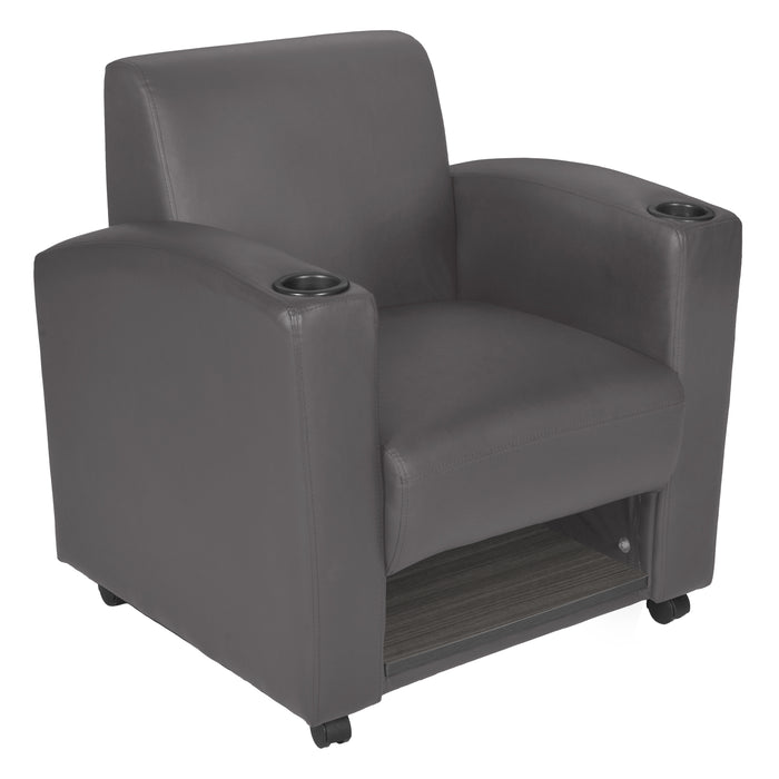 Grey / Lounge Chair with Storage