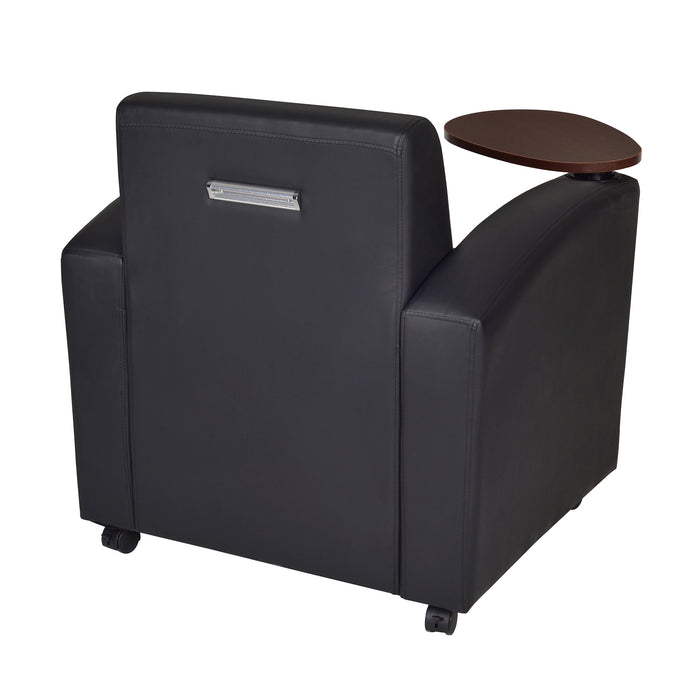 Black / Lounge Chair with Storage