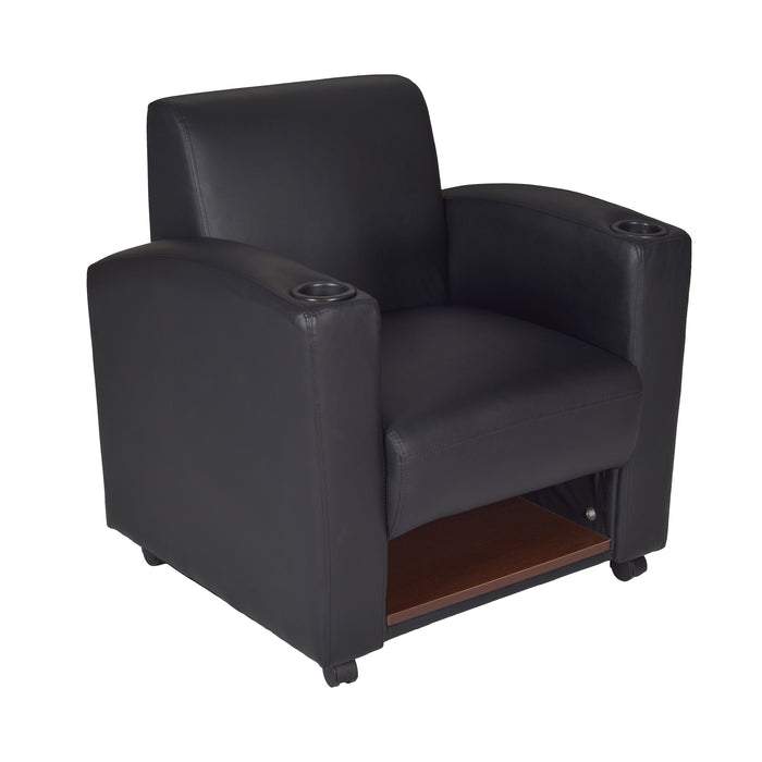 Black / Lounge Chair with Storage