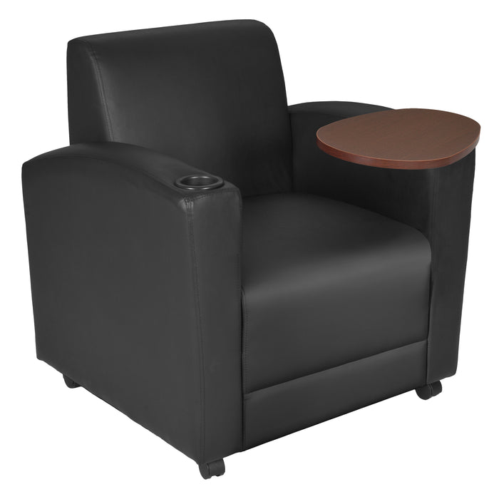 Black / Lounge Chair with Tablet Arm