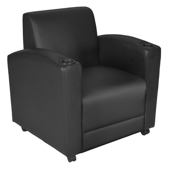 Black / Lounge Chair with Tablet Arm