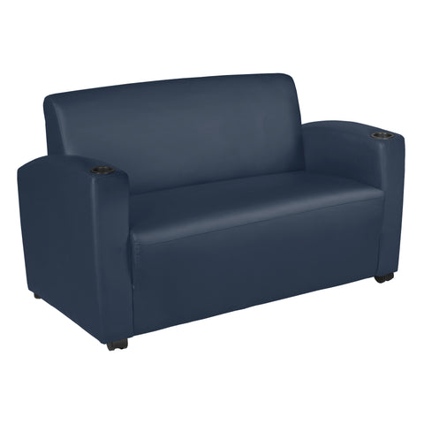 Regency Supernova Loveseat with Sleek Vinyl Upholstery, Ergonomic and Durable Design, Comfortable Seating for Offices, Homes, Lounges, Classrooms, Waiting Rooms, or Conference Areas
