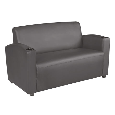 Regency Supernova Loveseat with Sleek Vinyl Upholstery, Ergonomic and Durable Design, Comfortable Seating for Offices, Homes, Lounges, Classrooms, Waiting Rooms, or Conference Areas