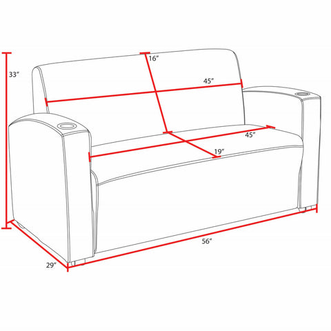 Navy Blue / Loveseat