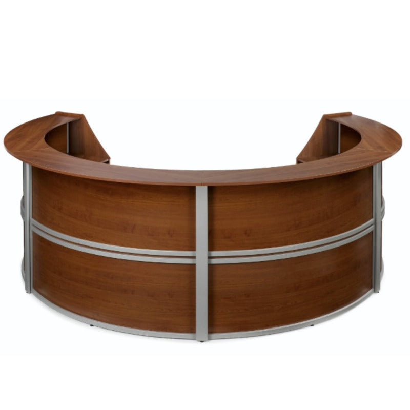 Regency Marque Reception Curved Desk Workstation – Traditional & Curved Reception Desk Solution