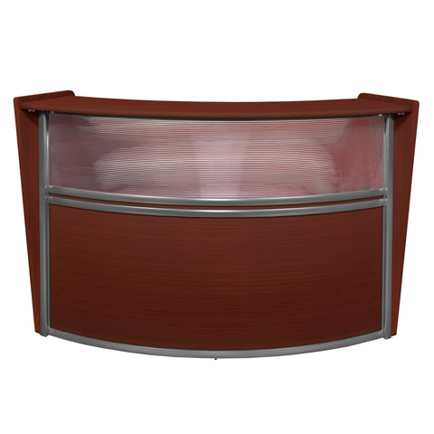 Regency Marque Plexi Reception Curved Desk Workstation