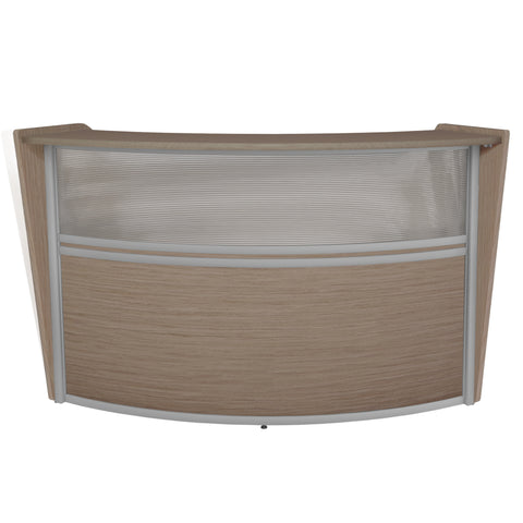 Regency Marque Plexi Reception Curved Desk Workstation