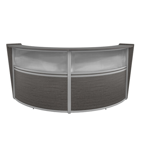 Regency Marque Plexi Reception Curved Desk Workstation