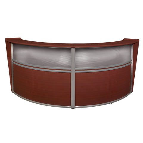Regency Marque Plexi Reception Curved Desk Workstation