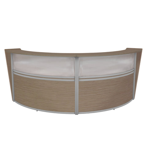 Regency Marque Plexi Reception Curved Desk Workstation