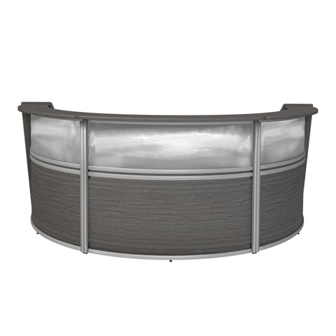 Regency Marque Plexi Reception Curved Desk Workstation