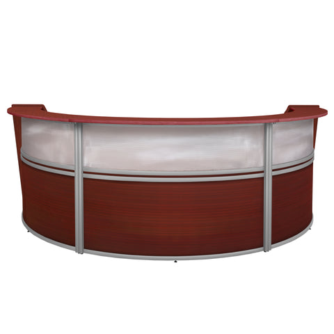 Regency Marque Plexi Reception Curved Desk Workstation
