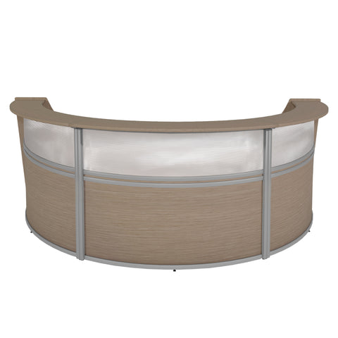 Regency Marque Plexi Reception Curved Desk Workstation