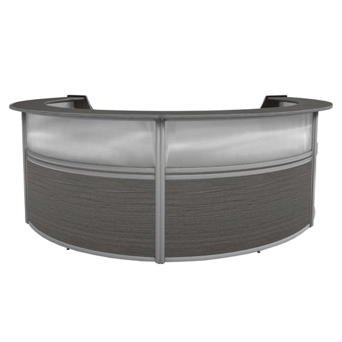 Regency Marque Plexi Reception Curved Desk Workstation