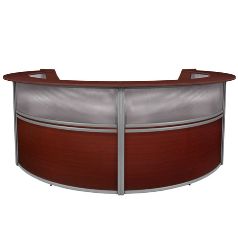 Regency Marque Plexi Reception Curved Desk Workstation