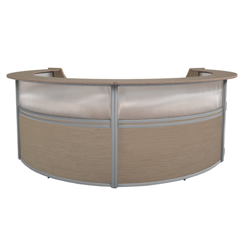 Regency Marque Plexi Reception Curved Desk Workstation