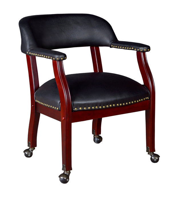 Regency Low Curved Back with Saddle Seat Ivy League Captain Chair with Casters