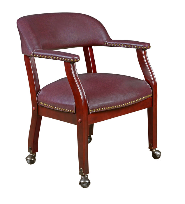 Regency Low Curved Back with Saddle Seat Ivy League Captain Chair with Casters