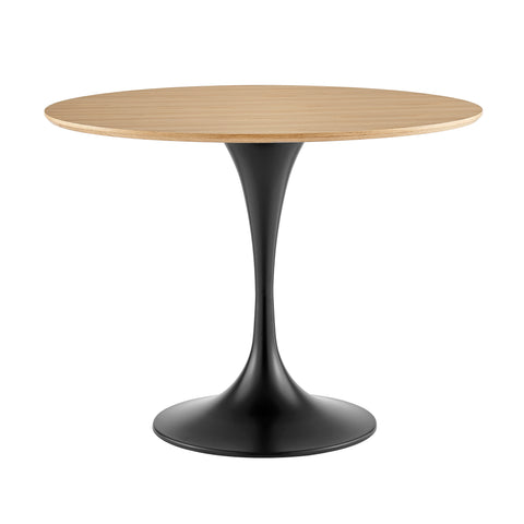 Oak/Matte Black / 40 Round Dining Table