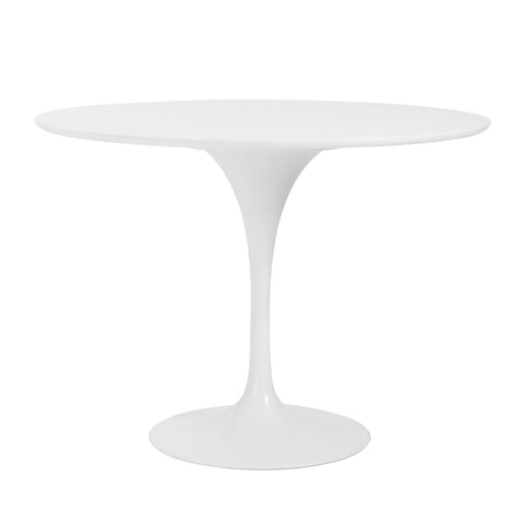 Matte White/High Gloss White / 40 Round Dining Table