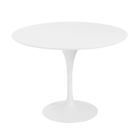 Matte White/High Gloss White / 40 Round Dining Table