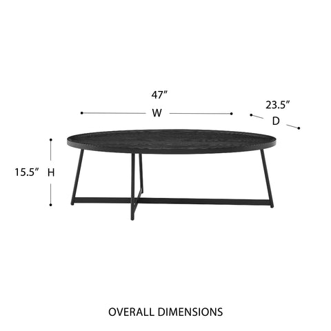 Black / Oval Coffee Table
