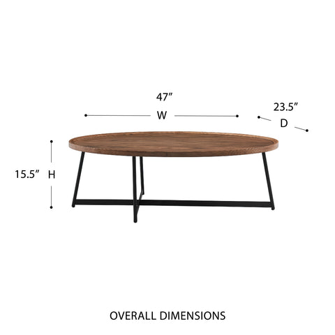 Walnut / Oval Coffee Table