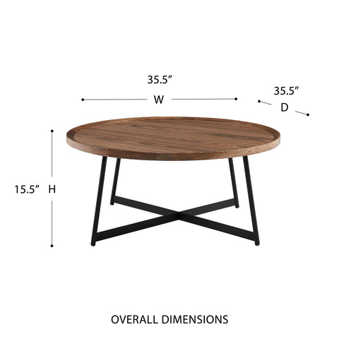 Walnut / Round Coffee Table