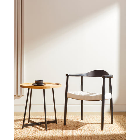 Oak / Round Side Table