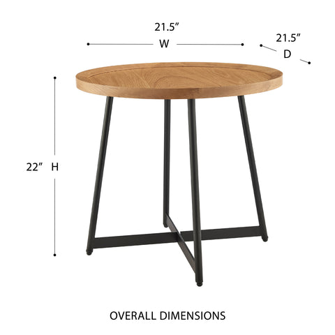 Oak / Round Side Table