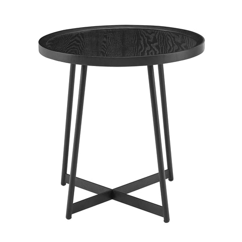 Black / Round Side Table