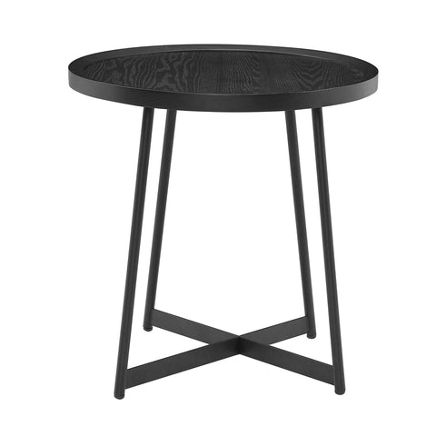 Black / Round Side Table