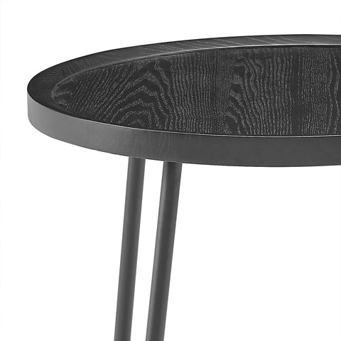 Black / Round Side Table