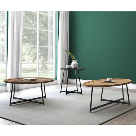 Black / Round Side Table
