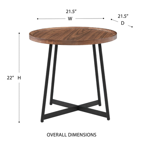 Walnut / Round Side Table