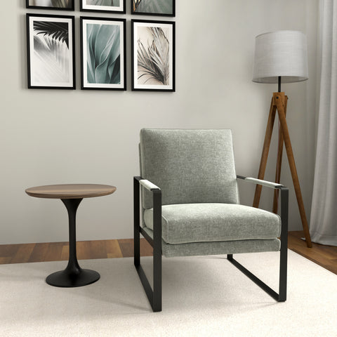 Walnut/Matte Black / 20 Round Side Table