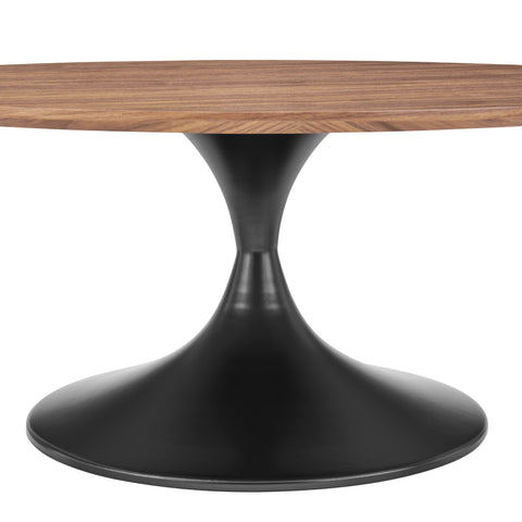 Walnut/Matte Black / 36 Round Coffee Table