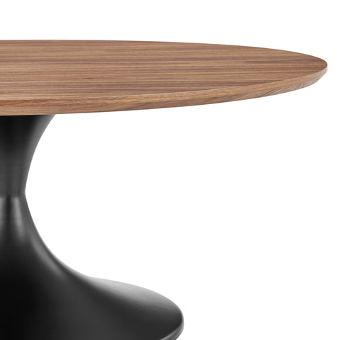 Walnut/Matte Black / 36 Round Coffee Table