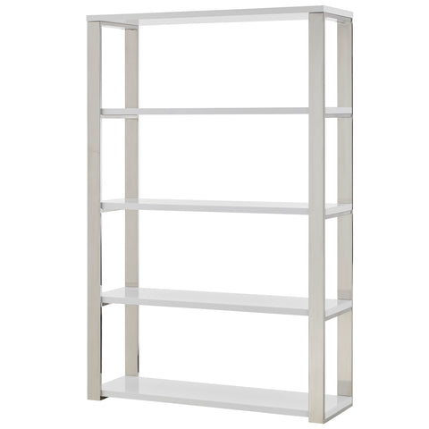 High Gloss White/Polished Stainless Steel