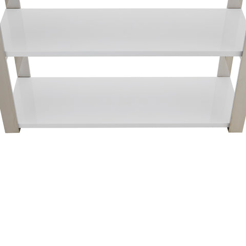 High Gloss White/Polished Stainless Steel